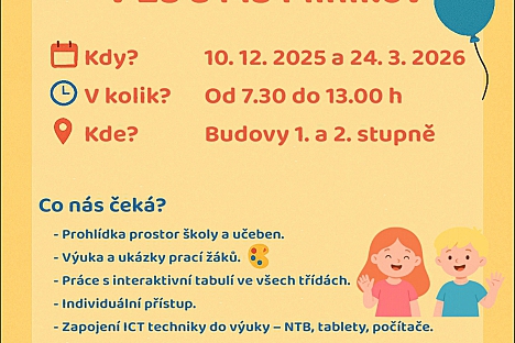 Den otevřených dveří ZŠ a MŠ Pilníkov
