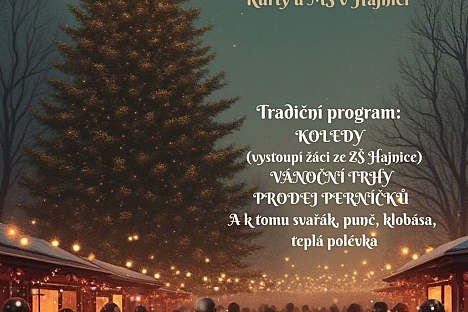 Rozsvícení vánočního stromu v Hajnici