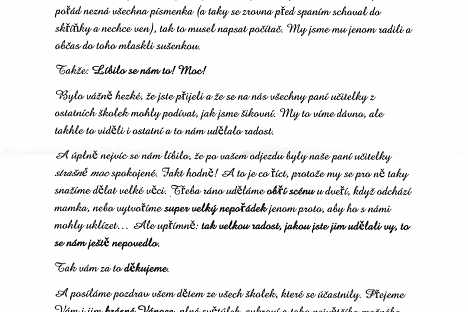 Řádky, které potěší