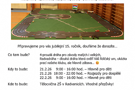 Jubilejní 15. ročník závodů na Radvadráze