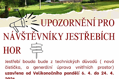 Dočasné uzavření Jestřebí boudy