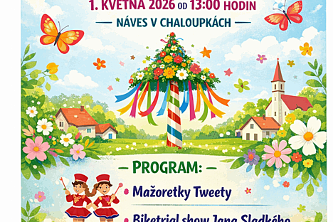 Stavění májky v Kocbeřích