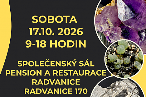 Prodejní výstava minerálů a přírodnin v Radvanicích