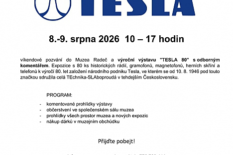 Muzeum Radeč: komentované prohlídky výstavy TESLA