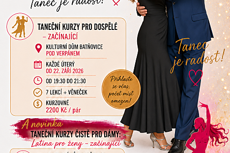 Taneční kurzy pro dospělé v Batňovicích. Plus zajímavá novinka!