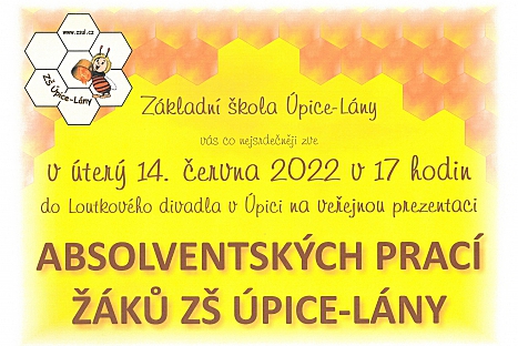 Absolventské práce žáků ZŠ Úpice-Lány